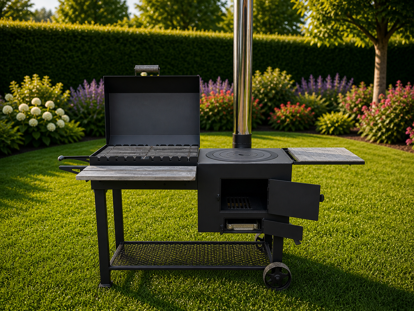 3-in-1 Cooking Station - BBQ • Range Cooker •  Prep Table